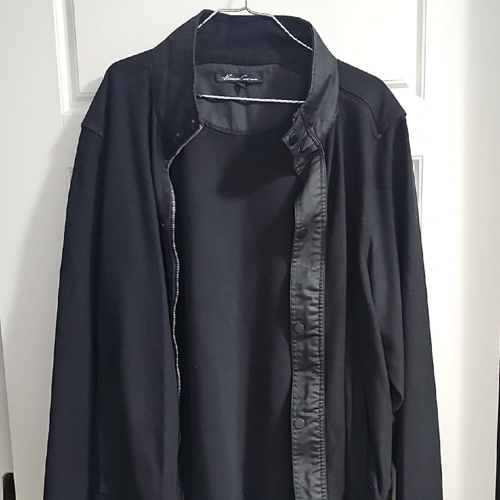 Kenneth Cole Men's Classic Black Shirt Jacket